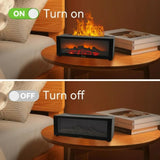 INSMART 3D Flame Essential Oil Diffuser with Remote,7-Color Fireplace Effect,150ml Humidifier,Auto Shut-Off,Quiet Ultrasonic for Home,Office,Bedroom (Black)