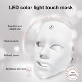 INSMART LED Light Therapy Mask - 7 Color Anti-Aging Facial Skin Care, Portable Rechargeable Light Therapy Mask for Wrinkle Reduction & Acne Treatment