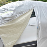 Pecham SUV Car Cover Waterproof with Side Door Zipper All Weather Upgraded UV Protective Vehicle Cover-213*79*73 inch