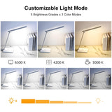 INSMART LED Desk Lamp for Home Office,10W 3 Levels Dimmable Desk Light with USB,Small Study Lamp,Reading Light for Reading,College Dorm,White