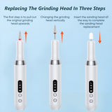 INSMART Cordless Electric Nail Drill - 18000 RPM Rechargeable Professional Manicure Pedicure Kit with 3 Adjustable Speeds, LED Display, 360° Rotation & 6 Grinding Heads for Home Salon Use