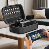 Pecham Carrying Case Fit for Nintendo Switch/OLED/Lite, Joy-Con, Pro Controller, Protective Travel Bag with 18 Game Cards Storage, Waterproof Handbag Case Fit for All Switch Game Accessories