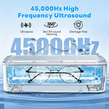 IBTORO Ultrasonic Jewelry Cleaner, 45kHz Gentle 360° Cleaning with 450ml Stainless Steel Tank, Quiet & Portable for Jewelry, Glasses, Retainer, Dentures