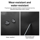 INSMART Expandable Rolling Travel Bag,With 360°Detachable Wheels,Waterproof Foldable Luggage Bag for Gym, Camping,Storage,36L-55L,Black