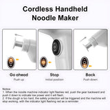 INSMART 6-in-1 Cordless Pasta Maker Machine – 20-Second Noodles,6 Molds,Rechargeable,Easy Clean,Kid-Safe,Homemade Ramen,Spaghetti,Sausage,Compact &Wireless for Kitchen,Camping