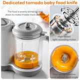 INSMART Baby Food Maker Steamer and Blender,One Step Baby Food Processor Steamer Puree Blender,Touch Screen Control,for Fruit,Vegetable,Meat,BPA-Free,450W,2-14oz,White