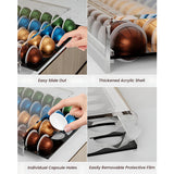 INSMART Nespresso Vertuo Capsule Organizer - 40 Pod Storage Drawer with Non-Slip Base, Space-Saving Design Fits Under Coffee Machine, Durable ABS Material (Black)