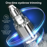 INSMART 2-in-1 Electric Eyebrow Trimmer & Eyelash Curler with Auto Soft Light, 20s Fast Heating, Type-C Fast Charging for Women, Black