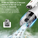 Pecham Handheld Vacuum Cleaner, 4-in-1 Air Duster and Vacuum Cleaner 10000Pa with Dual LED Light, Cordless Car Vacuum with Multi-Nozzles for Car, Office, Home