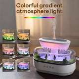 INSMART Forest Raindrop Humidifier with 7-Color Mood Light & Natural White Noise - 250ml Ultrasonic Aroma Diffuser,Forest Landscape Design, Non-Slip Base for Home,Bedroom,Nursery (White)