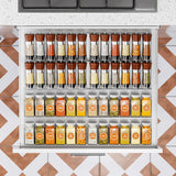 INSMART Spice Drawer Organizer for Kitchen,4-Tier Expandable Drawer Spice Rack Organizer(11-22in Adjustable,Slope Design) for Drawer/Countertop,Clear