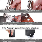 Pecham Heavy Duty Grommet Tool Kit, 300Pcs 3/8 Inch 10mm Grommets, Handheld Grommet Eyelet Pliers Kit with Grommets in Gold and Silver for DIY Tarp Ring Repair and Installation