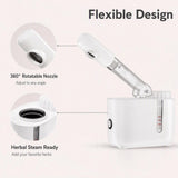 IBTORO Portable Facial Steamer, Nano Ionic Face Steamer with 360° Rotatable Sprayer, Warm Mist for Home Skincare