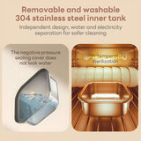 INSMART Cordless Electric Lunch Box,800ML Rechargeable Auto Heated Lunch Box with 8h Keep-Warm,14000mAh,30W Fast Heating,USB-C,for School,Office, Picnic, Car & Outdoor Use