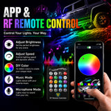 Pecham 12 Pods LED Rock Lights for Trucks, RGB LED Neon Lights Kit with APP Control Music Mode, Waterproof Multicolor Underglow Lights for Car, ATV, UTV, SUV, Truck