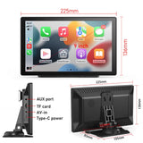 Pecham Wireless CarPlay Screen, 9" FHD Touchscreen Car Audio Receiver, Portable Car Stereo Apple CarPlay Dash Mount & Android Auto with Bluetooth Handsfree, Siri/Fm for Car, Trucks, SUV