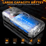 Pecham Multi-functional Car Battery Jump Starter 39800mAh Portable Charger Power Bank for Cell Phone, 4 USB Ports, LED Flashlight, Emergency 12V Auto Jump Starter Power Pack
