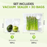 INSMART Vacuum Sealer for Food,Food Sealer Vacuum Sealer with Digital Display,Powerful Handheld Vacuum Sealer Machine,Visible Water Tank with Hose, Seal Food 6X Fresh Longer, Portable & Wireless