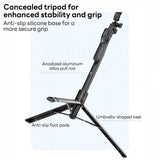 INSMART 85" Phone Tripod, Anti-Shake Extendable Selfie Stick with Wireless Remote & Fill Light, Smartphone & GoPro Mount, Portable Cell Phone Stand for iPhone Android