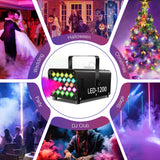 INSMART Fog Machine, 600W 2000CFM Smoke Machine with 24 RGB LED Lights, Wireless Remote Control, Perfect for Halloween Wedding Concert Bar Party