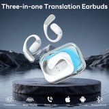 Pecham AI Language Translation Earbuds, 3-in-1 Real-Time AI Translator Earbuds for 144 Languages, Wireless Bluetooth Headphones Translator Compatible with iOS & Android for Travel, Business, Leaning