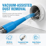 IBTORO Dryer Vent Cleaner Kit, Universal Vacuum Hose Adapter with Flexible Brush, Multi-Scenario Home Duct Cleaning Set