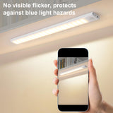 INSMART 4-Pack Cabinet Lights for Kitchen Wardrobe with 40 LED,Rechargeable - USB Motion Sensor Closet Lighting,Three-Speed Dimming,No Wiring,Low power Consumption Dimmable Magnetic Strip(7.9in)