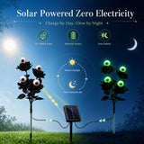 IBTORO Solar Halloween Lights 2-in-1 Eyeball Skull Glowing for Yard Path