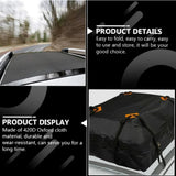 Pecham Car Rooftop Cargo Carrier Bag, 15 Cubic Feet 100% Waterproof Heavy Duty 420D Car Roof Bag for All