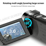 INSMART 4K Camcorder, 64MP UHD Video Camera, 28X Zoom Vlogging Camera with 3" Flip Screen, Built-in Microphone & 32GB SD Card, Digital Video Camera for Youtube & Family Recording