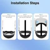 Pecham Battery Head Strap Fit for Meta Quest 3/3S, 10000mAh Adjustable VR Headset Elite Strap for Enhanced Comfort and Play Time, Charging Elite Strap VR Accessories Fit for Meta/Oculus Quest 3S