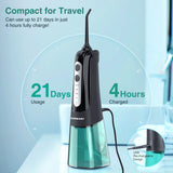 INSMART 300ML Cordless Water Flosser Dental Teeth Cleaner，Portable Oral Irrigator, Electric Flossing Cleaner(6 Jet）
