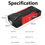 Pecham Car Battery Jump Starter 99800mAh, Jumper Starter Battery Pack for Up to 6.0L Gas & 3.0L Diesel Engines, 12V Portable Jump Box with LED Flashlight, 4 USB Ports