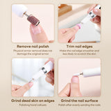 INSMART Cordless Electric Nail Drill - 18000 RPM Rechargeable Professional Manicure Pedicure Kit with 3 Adjustable Speeds, LED Display, 360° Rotation & 6 Grinding Heads for Home Salon Use
