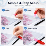 PECHAM 151PCS A4 Diamond Painting Light Pad Kit, Tracing Light Box with Adjustable Brightness Light, 5D Diamond Painting Accessories
