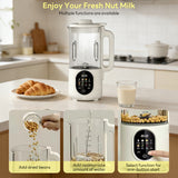 INSMART 10-in-1 Nut Milk Maker, 50oz Soy Milk Maker, Suitable for Making Homemade Oat Milk, Nut Milk, Juice, Smoothies, Cereal, Featuring Delayed Start, Keep Warm, and Boiling Water Functions