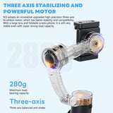 INSMART Gimbal Stabilizer for Smartphone, 3-Axis Phone Gimbal with AI Vision Sensor, Built-in Tripod & Magnetic Detachable Remote, Phone Stabilizer for Video Recording
