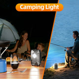 INSMART Camping Shower, Portable Outdoor Shower with LED Lights & Foldable Bucket & Spry Gun Head, 6000mAh Rechargeable Camp Shower Pump for Beach, Hiking, Pet Cleaning, Car Washing, Surf