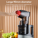 INSMART Cold Press Juicer for Home Use,Masticating Juicer with 3.6" Wide Feed Chute,300w Slow Juicer Machines,High Juice Yield,Quiet, Easy to Clean for Whole Vegetables & Fruits(27 fl oz,Black)