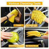 Pecham 20PCS Car Detailing Kit, Car Detailing Brush Set, Auto Detailing Drill Brush Set, Car Detailing Brushes, Car Wash Kit, Car Accessories, Car Cleaning Tools Kit for Interior, Exterior, Wheels