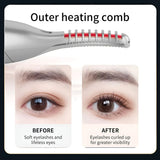 INSMART 2-in-1 Electric Eyebrow Trimmer & Eyelash Curler with Auto Soft Light, 20s Fast Heating, Type-C Fast Charging for Women, Black