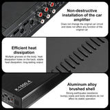 2000W Car Amplifier 4 Channel, Pecham Digital Car Amplifier Stereo Class A/B Amp Audio with 2/4 Ohm Stable, Adjustable Low/High Pass, Bass Boost