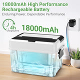 INSMART 6.3-Cup Cordless Electric Lunch Box for Adults, Heated Lunch Box for Men with Scheduled Heating, Portable Car Food Warmer with Utensils, Two-Tier Bag,Dishwasher Safe,Removable Divider（Black）