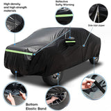 Pecham Truck Cover Waterproof All Weather, Universial Car Covers Windproof Sun UV Snow Rain Dust Resistant Fit for Large Pickups - Length Up to 240"