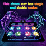 INSMART Dance Mat,Wireless Musical Electronic Dance Pad for Kids & Adults,Dancing Music, Challenge Game,Free Mode, LED Lights, Christmas Birthday Gift for Kids Girls Boys 3-12 Year Old