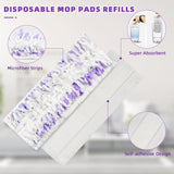 INSMART 40 Pcs PowerMop Multi-Surface Mopping Pad Refills,Disposable Microfiber Pads for Tile,Vinyl,Laminate,Hardwood Floors Cleaning