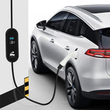 Pecham Level 2 EV Charger, 2.8Kw EVSE Charging Cable, Portable Electric Vehicle Charging with 32ft Cable, NEMA 6-20P Plug, Controller Wallbox, Carry Bag