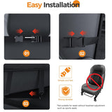 Pecham 2PCS Car Back Seat Tray Organizer, Foldable Table Tray Seat Back Protectors Kick Mats Travel Accessories, Backseat Storage Protector Kids Travel Accessories