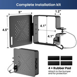 Pecham 2 Pcs RV Bumper Cap Cover, Aluminum RV Bumper End Cap Fits Standard 4-Inch Square Camper Bumpers, Simplified Camper Sewer Hose Storage Protective Cover with Hinged Door
