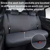 Pecham Waterproof Rear Bench Seat Cover, Heavy Duty Back Seat Covers for Cars Trucks SUV, Full Size Seat Cover for Kids, Pets & Vehicle Protection - Gray